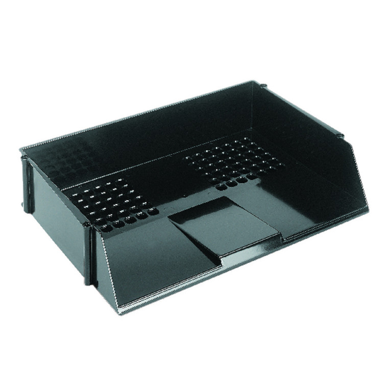 KF21688 Q-Connect Wide Entry Letter Tray Black KF21688