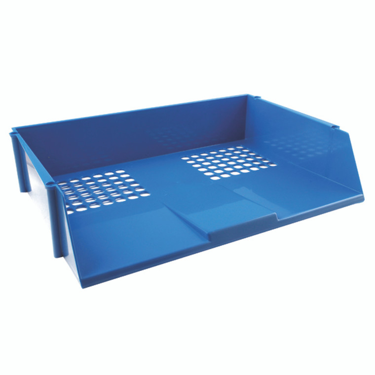KF21689 Q-Connect Wide Entry Letter Tray Blue KF21689