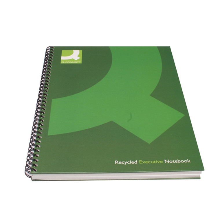 KF03732 Q-Connect Recycled Wirebound Notebook A5 Black Pack 3 KF03732