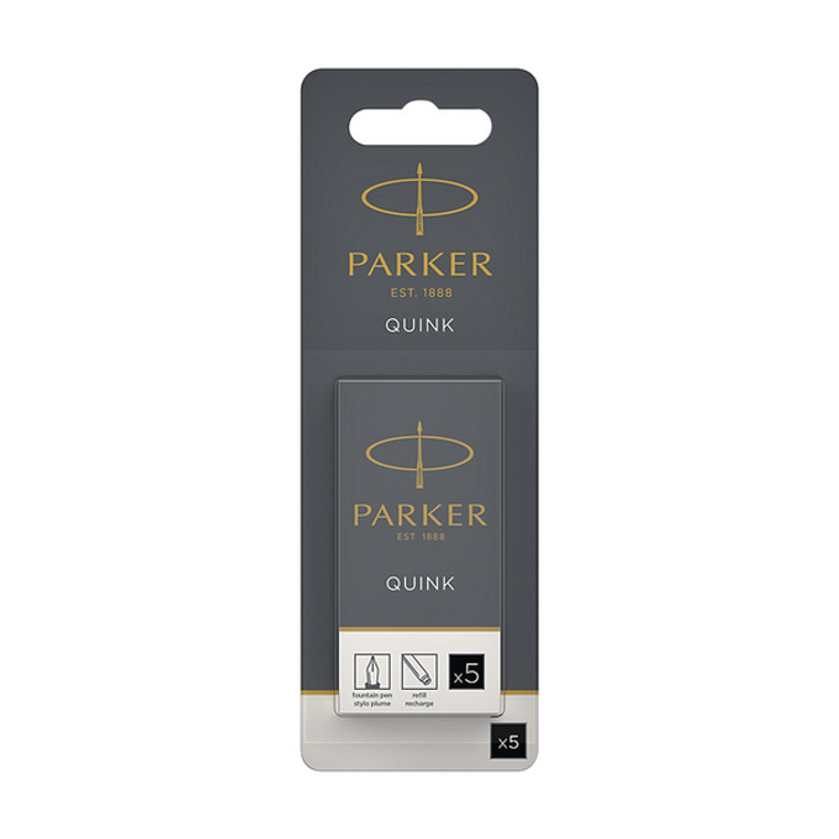 PA03061 Parker Black Quink Permanent Ink Cartridge 12x5 Pack 60 S0881570
