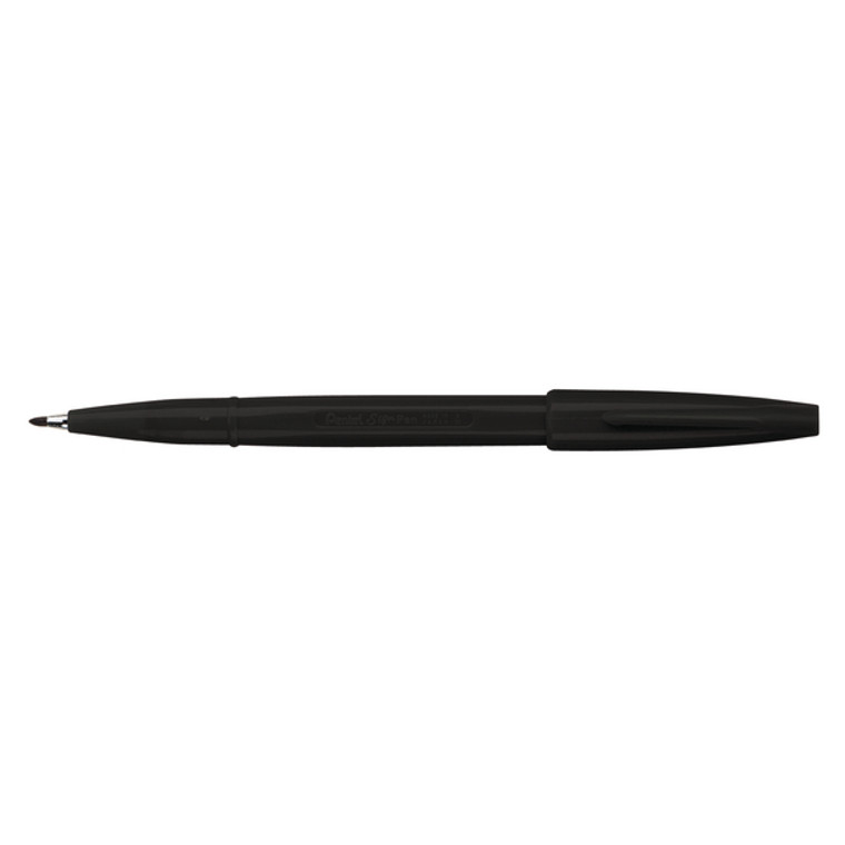 PES520BK Pentel Sign Pen Fibre Tip Black Pack 12 S520-A