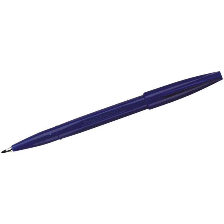 PES520BU Pentel Sign Pen Fibre Tip Blue Pack 12 S520-C