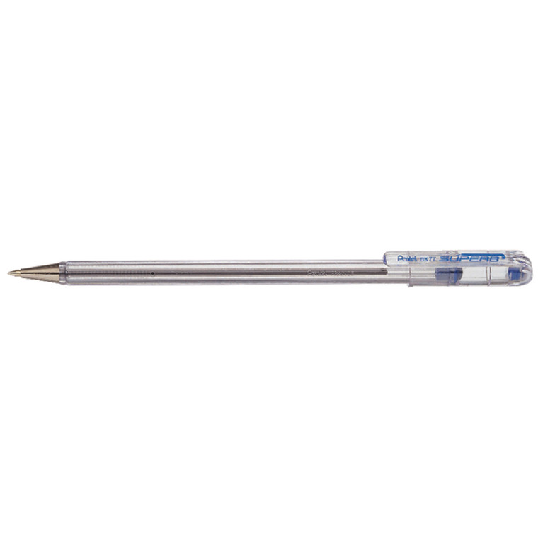 PEBK77BU Pentel Superb Ballpoint Pen Fine Blue Pack 12 BK77-C