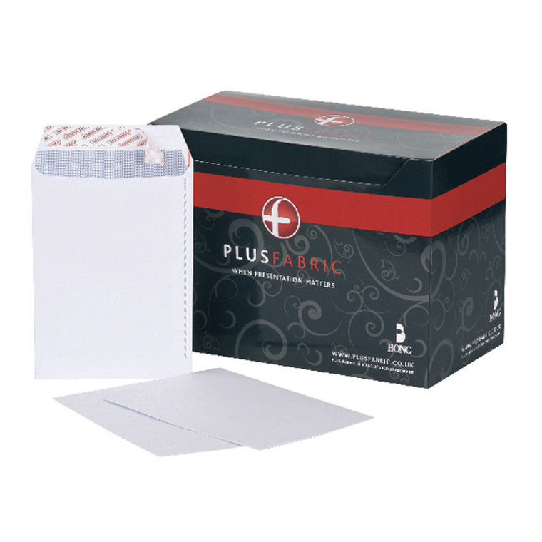 JDB26139 Plus Fabric C5 Envelopes Peel Seal 120gsm White Pack 500 B26139