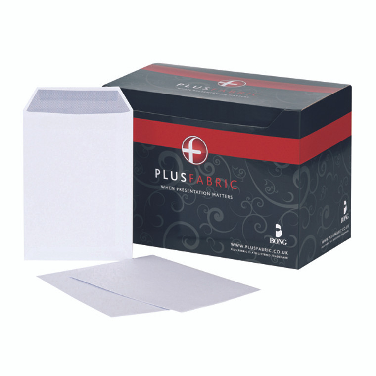 JDD26170 Plus Fabric C5 Envelopes Self Seal 120gsm White Pack 500 D26170