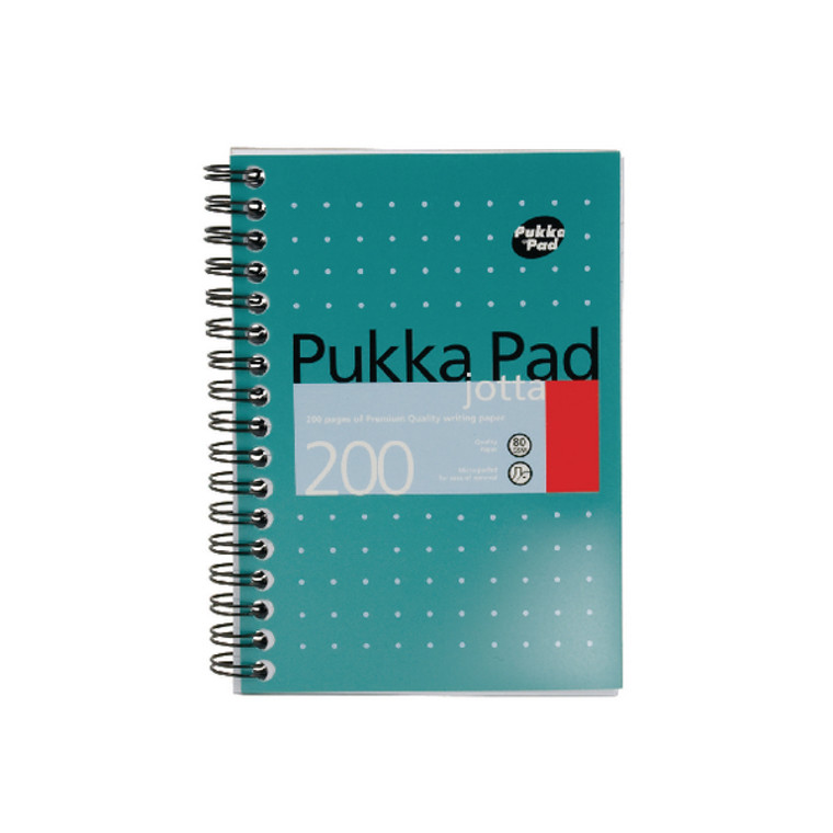 PP00223 Pukka Pad Ruled Wirebound Mettalic Jotta Notepad 200 Pages A6 Pack 3 JM036
