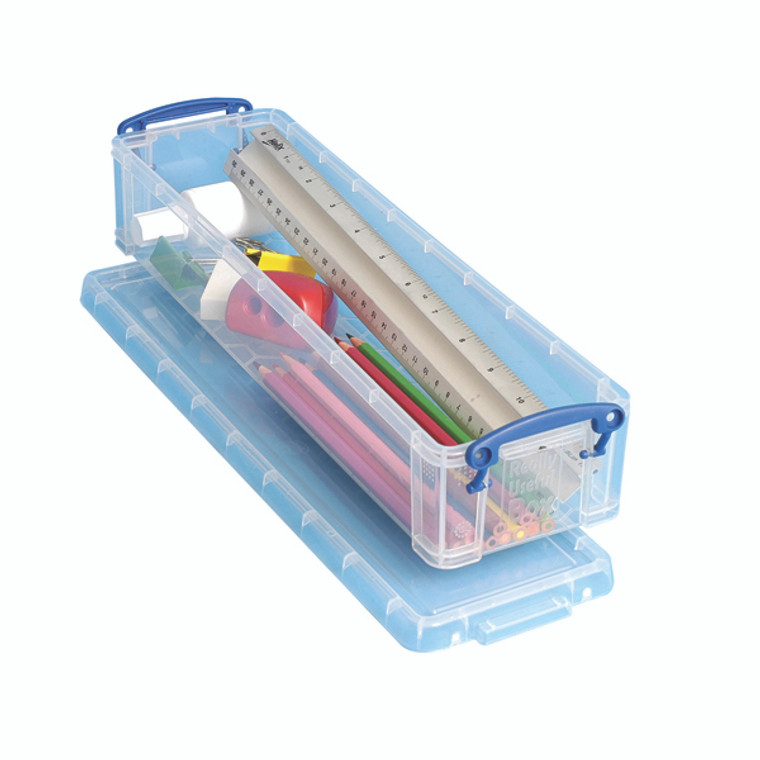RUP80254 Really Useful Clear 1 5 Litre Pencil Stationery Box 1 5C