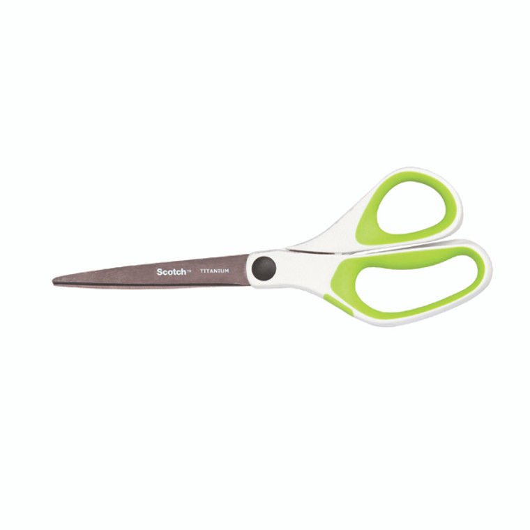 3M27353 Scotch Titanium Scissors 200mm Green left or right handed use 1458T-GREEN