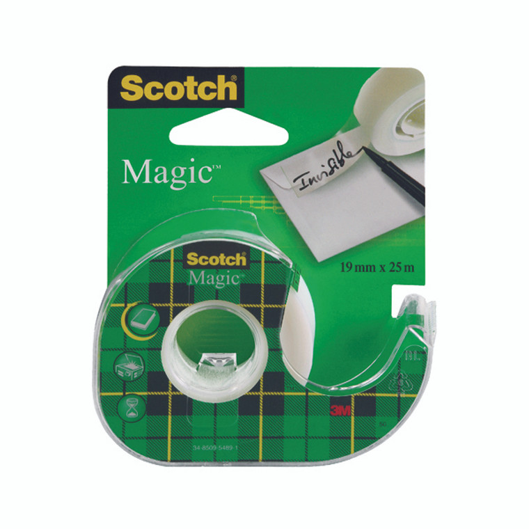 3M56419 Scotch Magic Tape 810 19mm x 25m Pack 3 8-1925R3