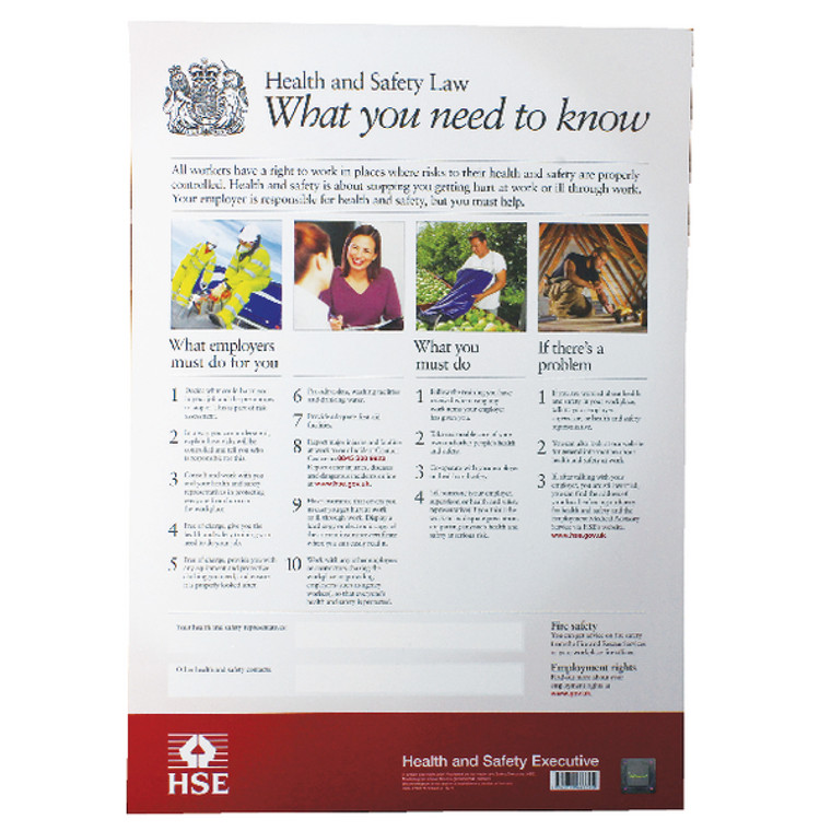 SR72156 New Health Safety Law Poster A2 FWC30