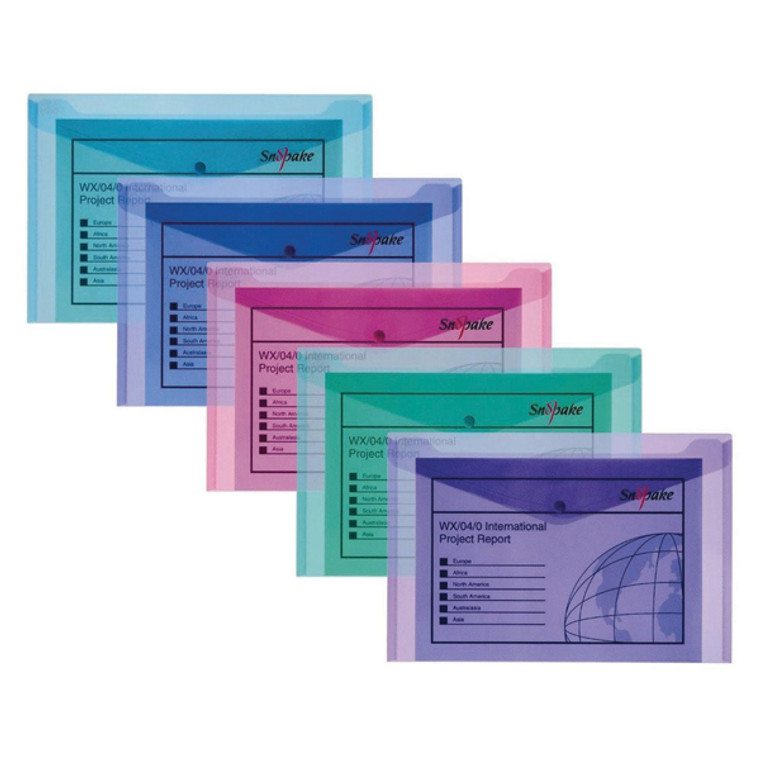 SK11355 Snopake Polyfile A5 Electra Assorted Pack 5 11355