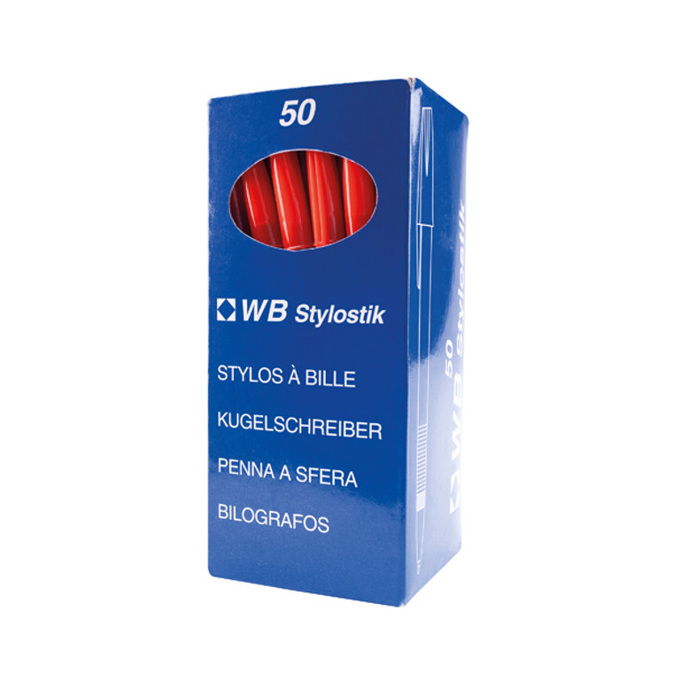 WX26041 Red Medium Ballpoint Pens Pack 50 893616