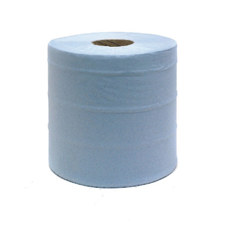 WX43931 Blue Centrefeed Roll 2-Ply 150m Pack 6 KMAT6238