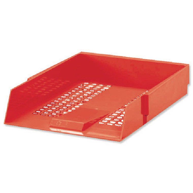 WX10055A Red A4 Contract Letter Tray Plastic Construction Mesh Design WX10055A