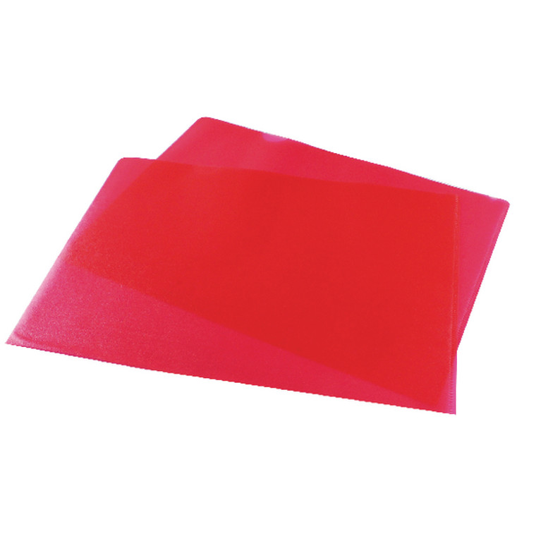 WX01485 Red Cut Flush Folders Pack 100 WX01485