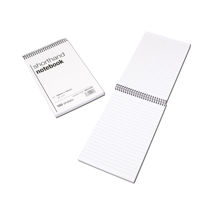 WX31002 Spiral Shorthand Notebook 150 Leaf Pack 10 WX31002