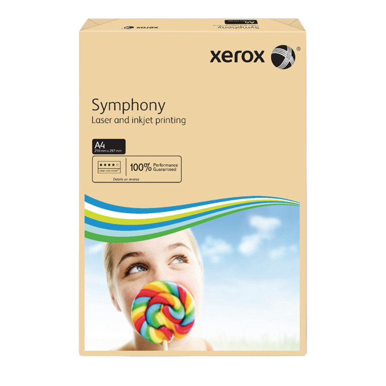 XX93962 Xerox Symphony Coloured A4 Paper 80gsm Pastel Tints Salmon Ream Pack 500 003R93962