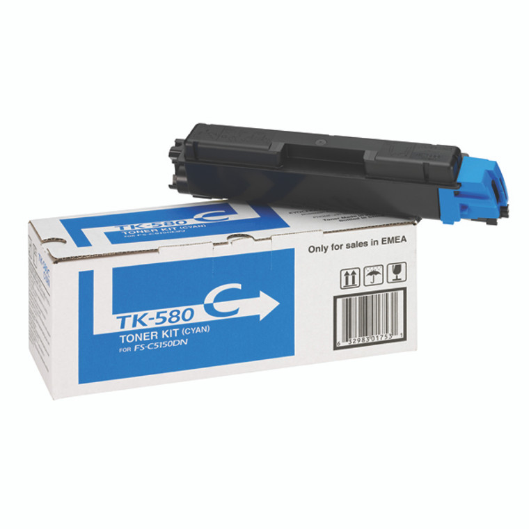 TK-580C Kyocera 1T02KTCNL0 TK-580C Cyan Toner