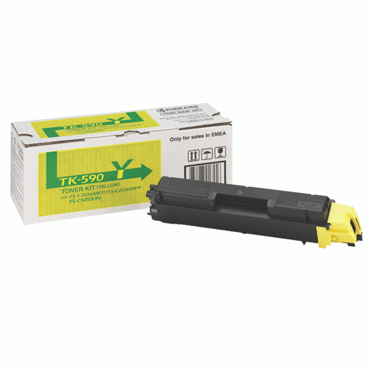 TK-590Y Kyocera 1T02KVANL0 TK-590Y Yellow Toner