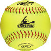Rawlings B618RFPBPBUCK Combo 6 Gallon Optic Yellow Bucket w/ 18 RFPBP12SY Fastpitch Softballs