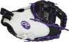 33 Inch Rawlings Liberty Advanced Color Series RLACM33FPPU Women's White/Purple/Black Fastpitch Softball Catcher Mitt