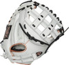 33 Inch Rawlings Liberty Advanced Color Series RLACM33FPRG Women's White/RoseGold/Black Fastpitch Softball Catcher Mitt