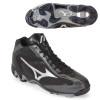 Mizuno FB65MBK 9-Spike Lite Blur Mid Molded Cleat-Clearance Mizuno FB65MBK 9-Spike Lite Blur Mid Molded Cleat-Clearance