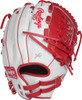 12.5 Inch Rawlings Liberty Advanced Color Series RLA12518WS White/Scarlet Women's Fastpitch Softball Glove