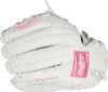 12.5 Inch Rawlings Liberty Advanced Color Series Women's Fastpitch Softball Glove - White/Pink