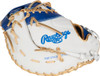 13 Inch Rawlings Liberty Advanced Color Series Women's Fastpitch Softball Firstbase Mitt - White/Royal/Gold