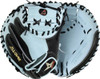 All-Star Pro-Elite Adult 34 Inch Black & Sky Blue Baseball Catcher's Mitt