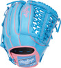 Rawlings Heart of the Hide Adult Columbia Blue/Pink 12.75 Inch Outfield Baseball Glove