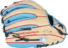 Rawlings Heart of the Hide Adult Camel/Columbia Blue 11.5 Inch Infield Baseball Glove