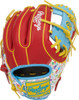 Rawlings Heart of the Hide Adult Scarlet/Splatter 11.5 Inch Infield Baseball Glove