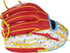 Rawlings Heart of the Hide Adult Scarlet/Splatter 11.5 Inch Infield Baseball Glove