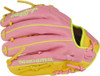 Rawlings Heart of the Hide Pink/Yellow 11.5 Inch Infield Baseball Glove