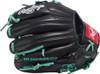 Rawlings R9 Contour Black/Mint 11 Inch Infield Baseball Glove