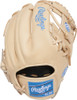 Rawlings Heart of the Hide Camel/Columbia Blue 11.5 Inch Fastpitch Softball Glove