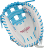 Easton Professional Collection White/Columbia Blue 34 Inch Fastpitch Softball Catcher's Mitt