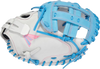 Easton Professional Collection White/Columbia Blue 34 Inch Fastpitch Softball Catcher's Mitt
