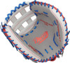 Rawlings Liberty Advanced Gray/White/Royal 33 Inch Fastpitch Softball Catcher's Mitt