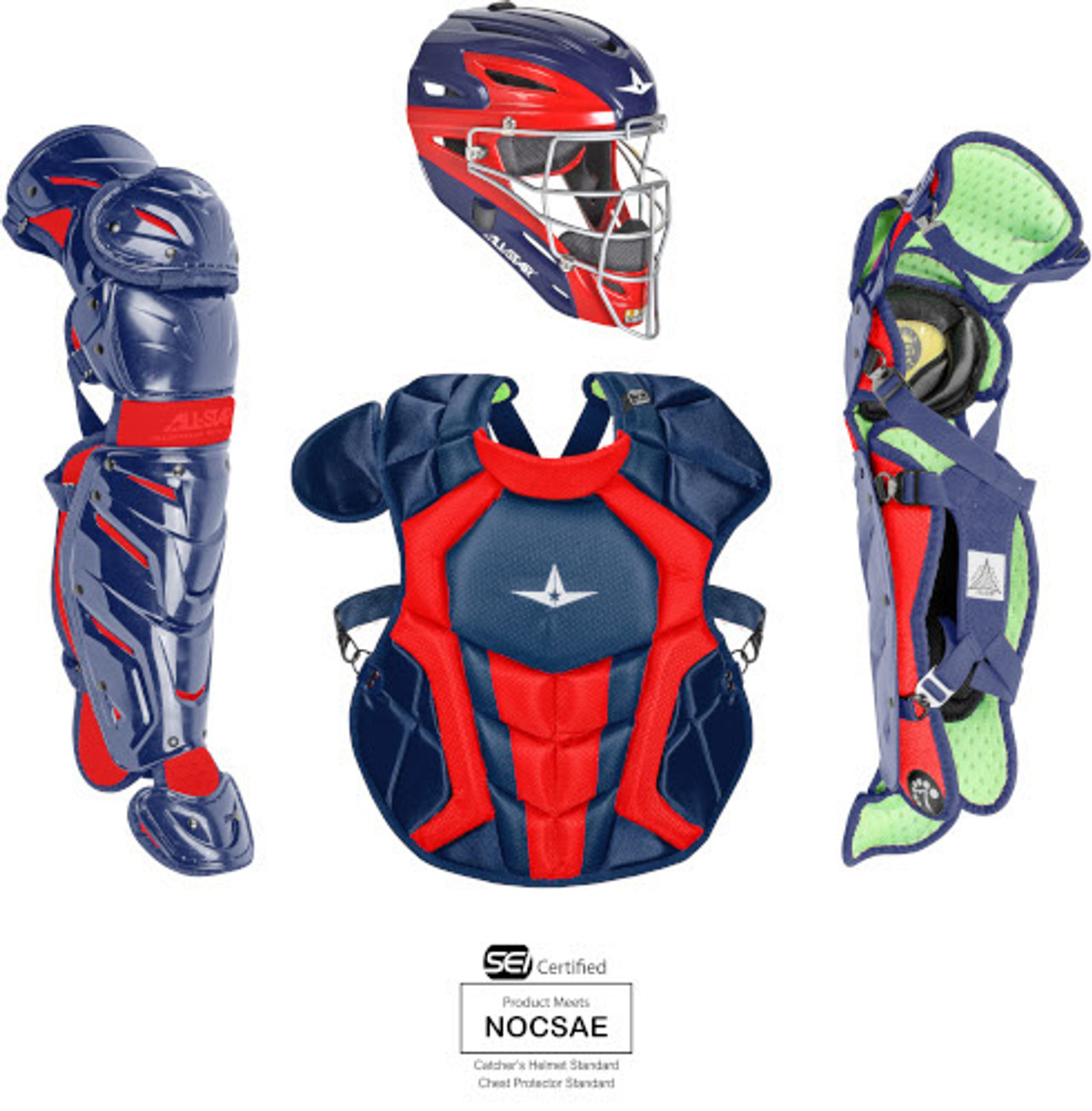 All-Star System 7 Elite Travel Team CK912S7TT Youth Baseball Custom Color  Catcher's Gear Set