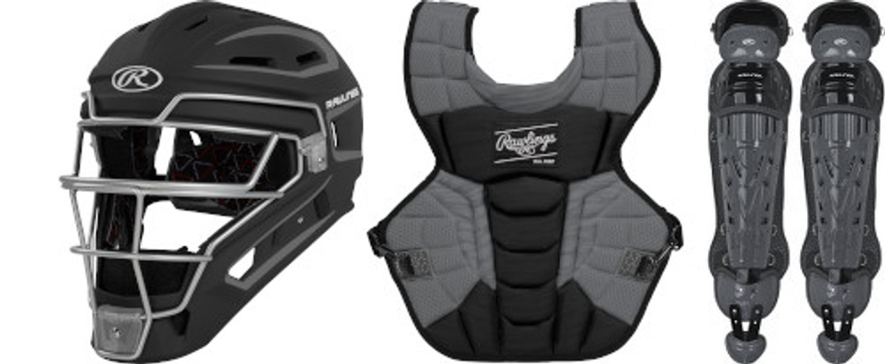 Rawlings VELO 2.0 Youth Catchers Gear Box Set: CSV2Y, Black/Graphite