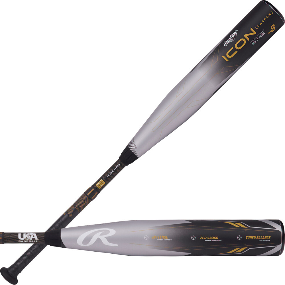 2024 Rawlings Icon USA Balanced Baseball Bat (-8oz) RUS3I8