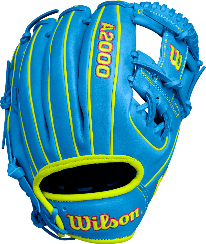 Wilson A2000 青/黄色 硬式グローブ　日本未発売 WBW102267115_back__55113.