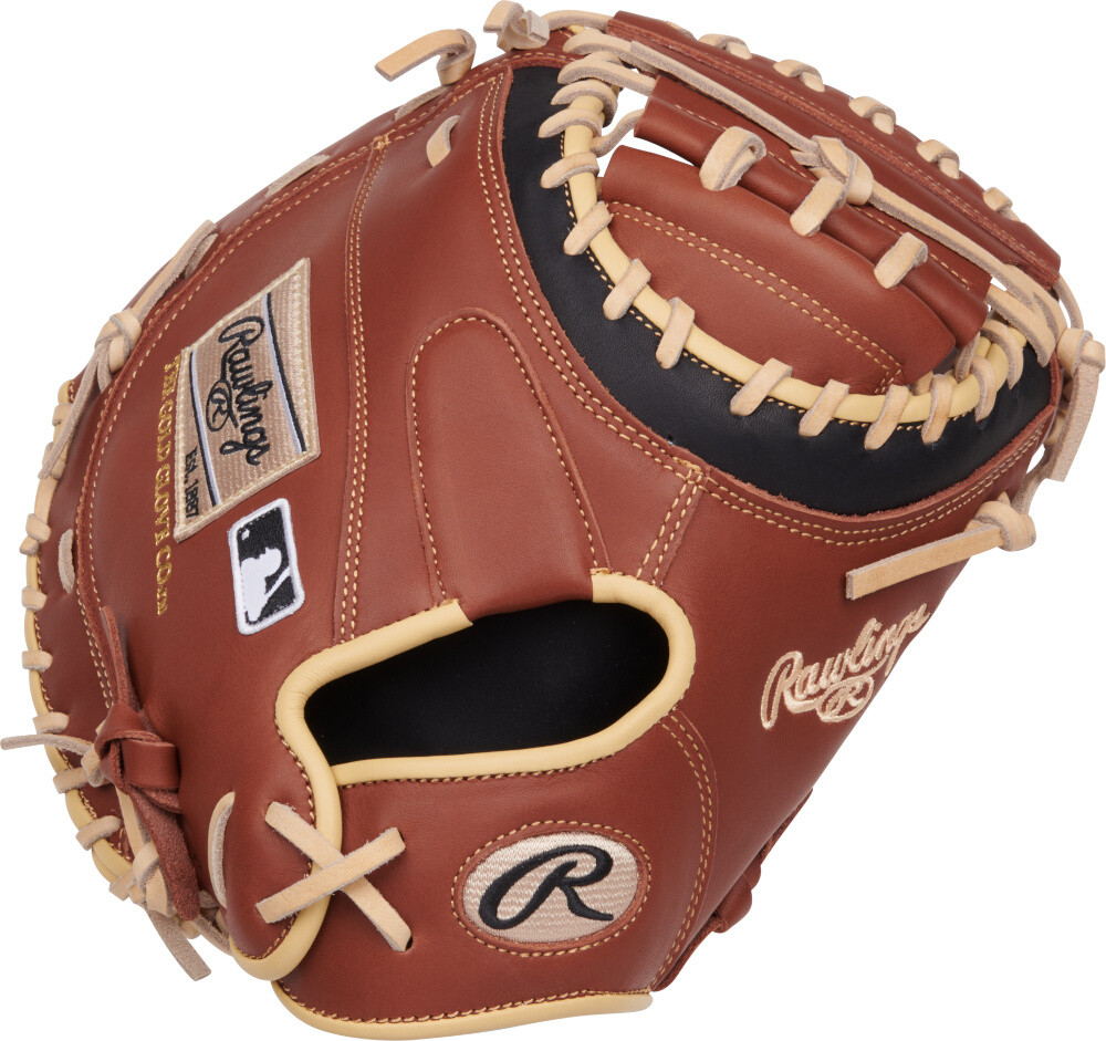 32.5 Inch Rawlings NXT ContoUR Youth Catcher's Baseball Mitt - Tan