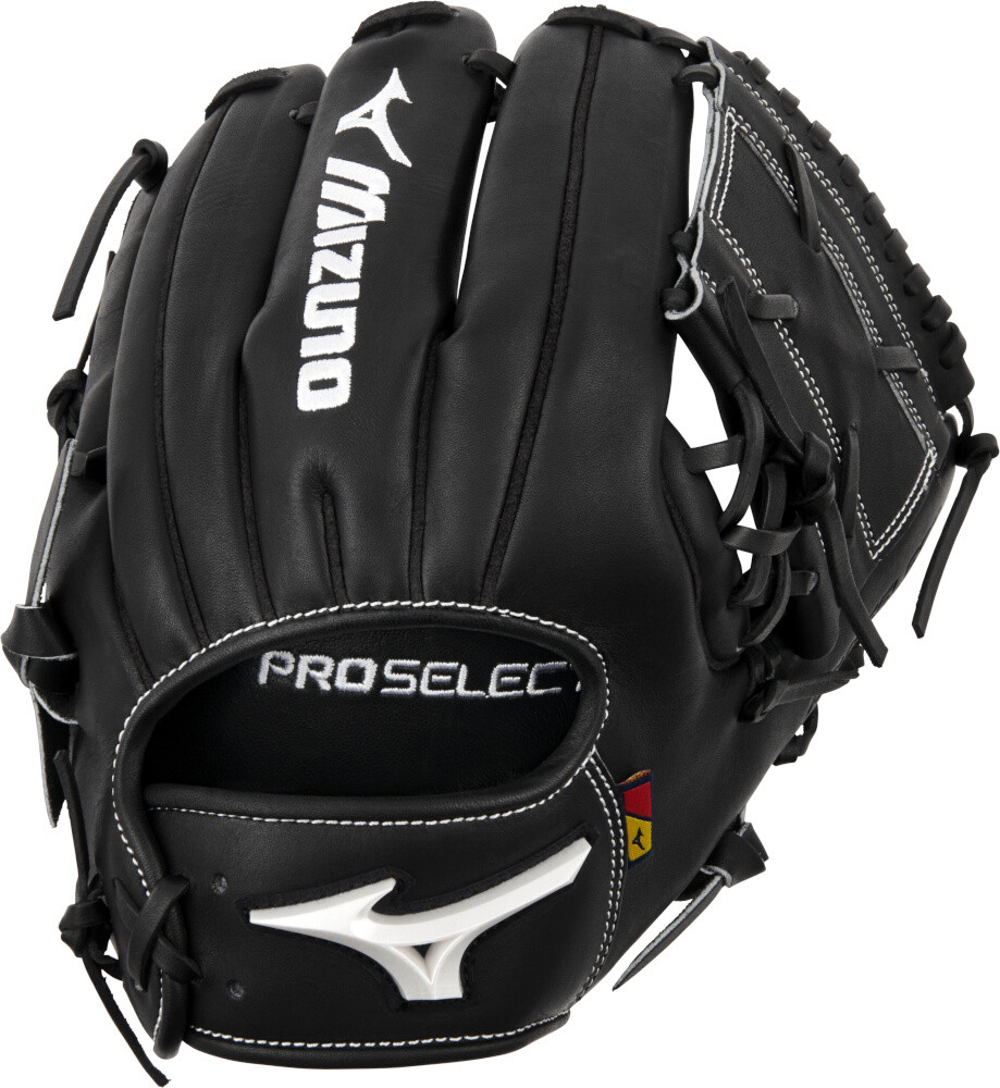 Mizuno プロ 11.75 Inch Mizuno Pro Select Adult Infield Baseball Glove - Black