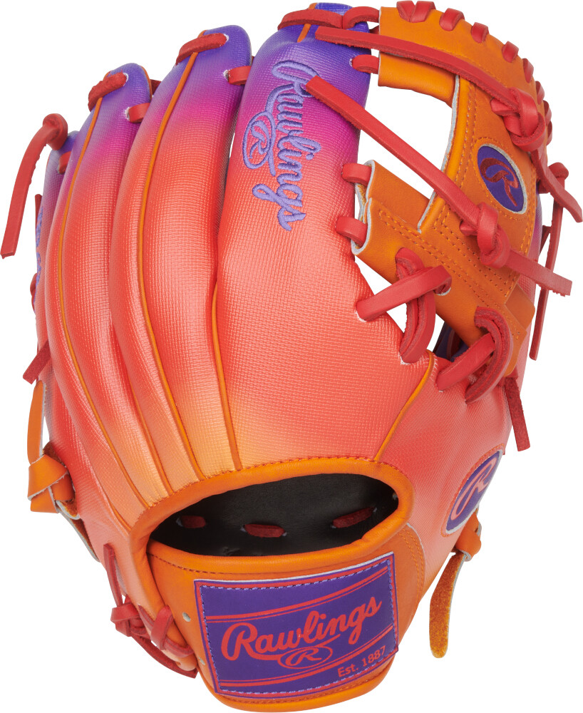 11.5 Inch Rawlings Heart of the Hide Funburst Purple/Orange