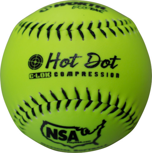 Worth Hot Dot NO11SY 11 Inch NSA Slowpitch Softball