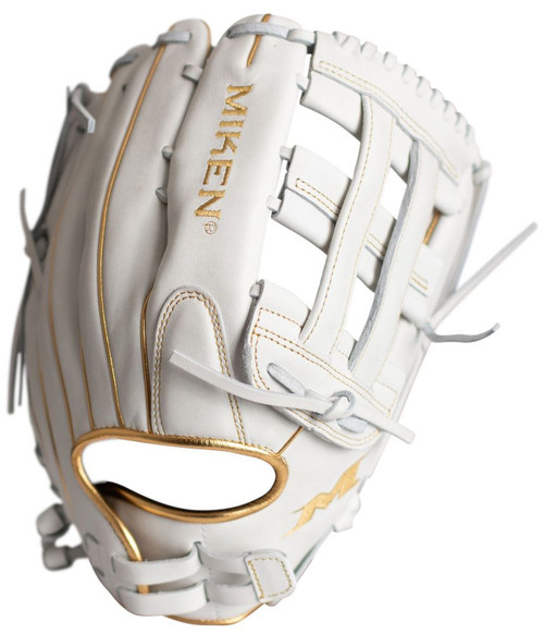 13 Inch Miken Gold Pro Series Adult Slowpitch Softball Glove PRO130WG